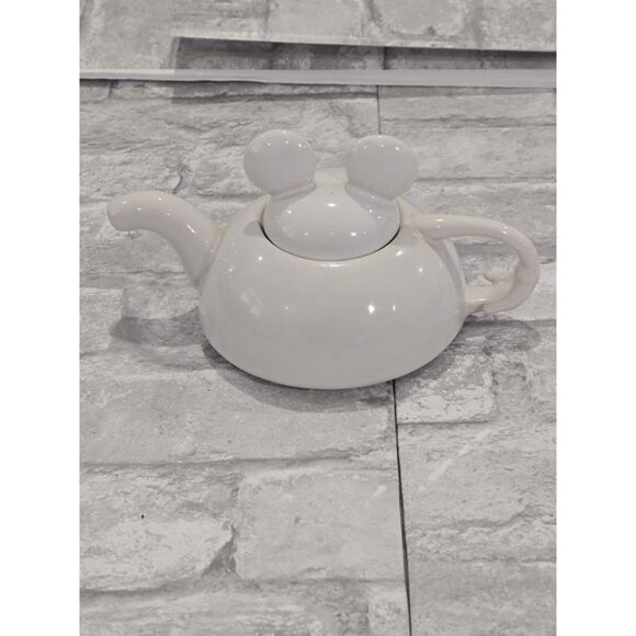 Teapot for‎ One White Disney Mickey Mouse Tea Pot Pot & Lid Only - Picture 1 of 9